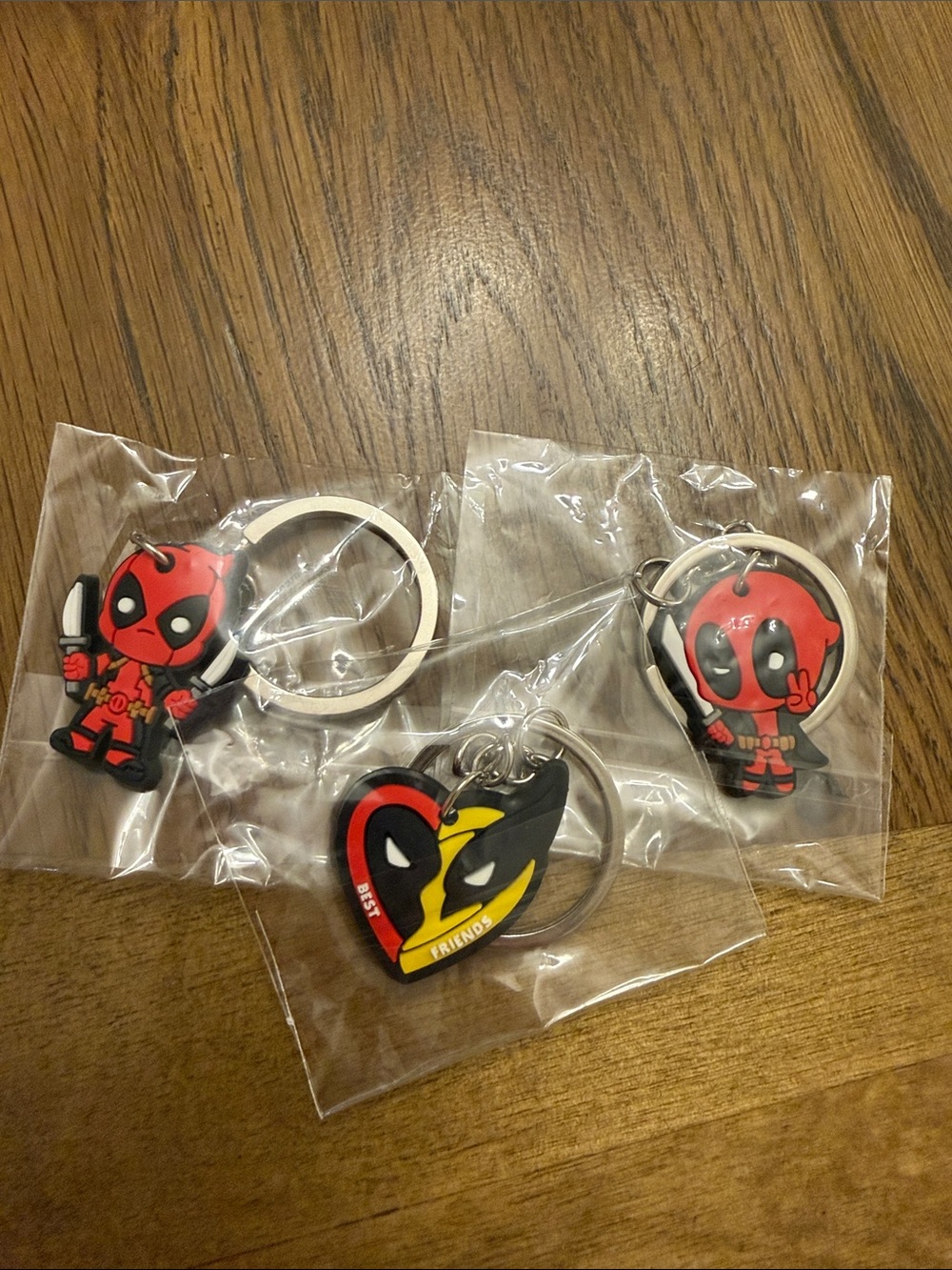 Collectible Deadpool & Wolverine Keychain Set of 3